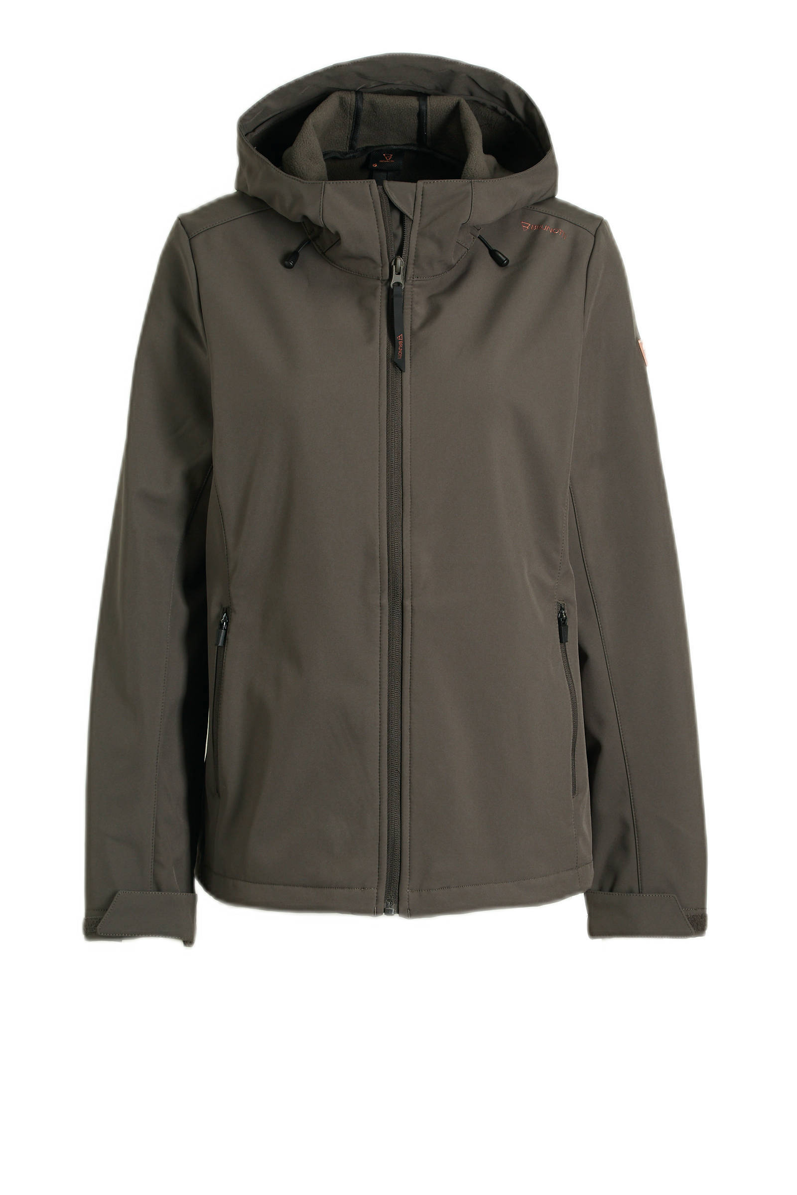 Brunotti softshell jack Joos donkergroen wehkamp