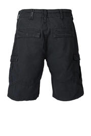 thumbnail: Donkerblauwe heren Brunotti short Caldo van katoen met relaxed, regular waist, rits- en knoopsluiting en effen