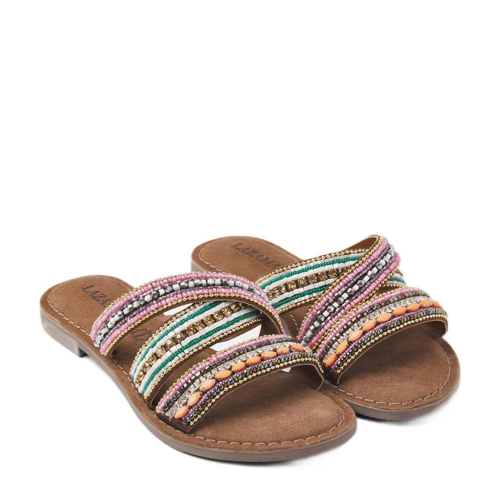 Lazamani suède cowboylaarzen met flap beige Lazamani suède cowboylaarzen met flap beige