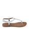 Lazamani leren sandalen zilver