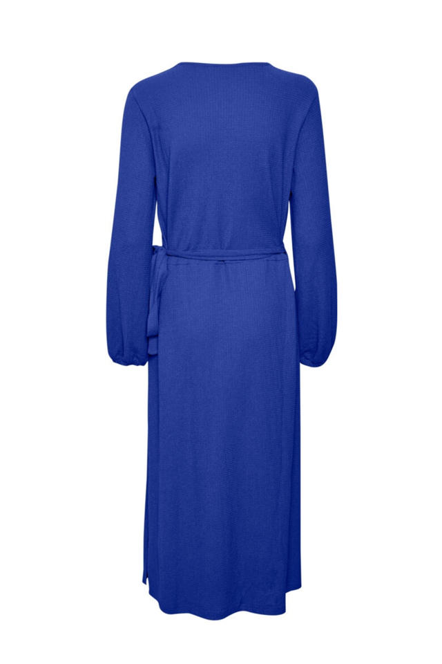 houten Vesting Moedig aan Saint Tropez jurk Shila met plooien blauw | wehkamp