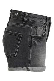 thumbnail: Grey denim meisjes LTB high waist mom short van denim met rits- en drukknoopsluiting