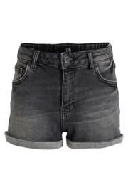 thumbnail: Grey denim meisjes LTB high waist mom short van denim met rits- en drukknoopsluiting en effen