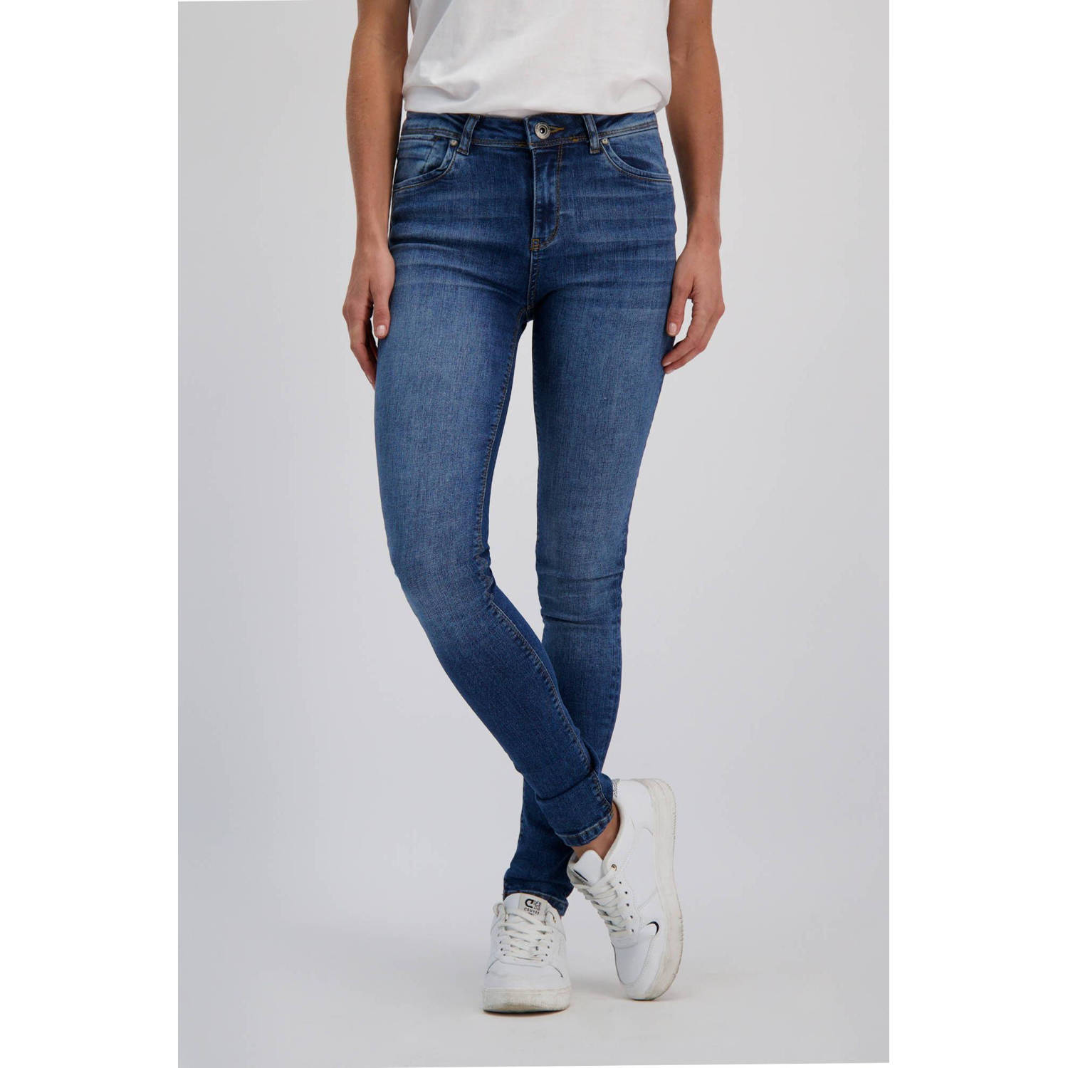 Cars high waist skinny jeans Nancy donkerblauw