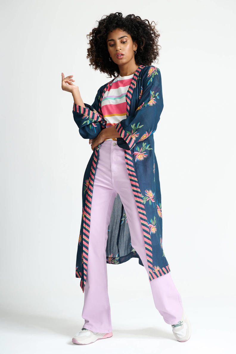 POM Amsterdam high waist flared jeans Kate lila wehkamp