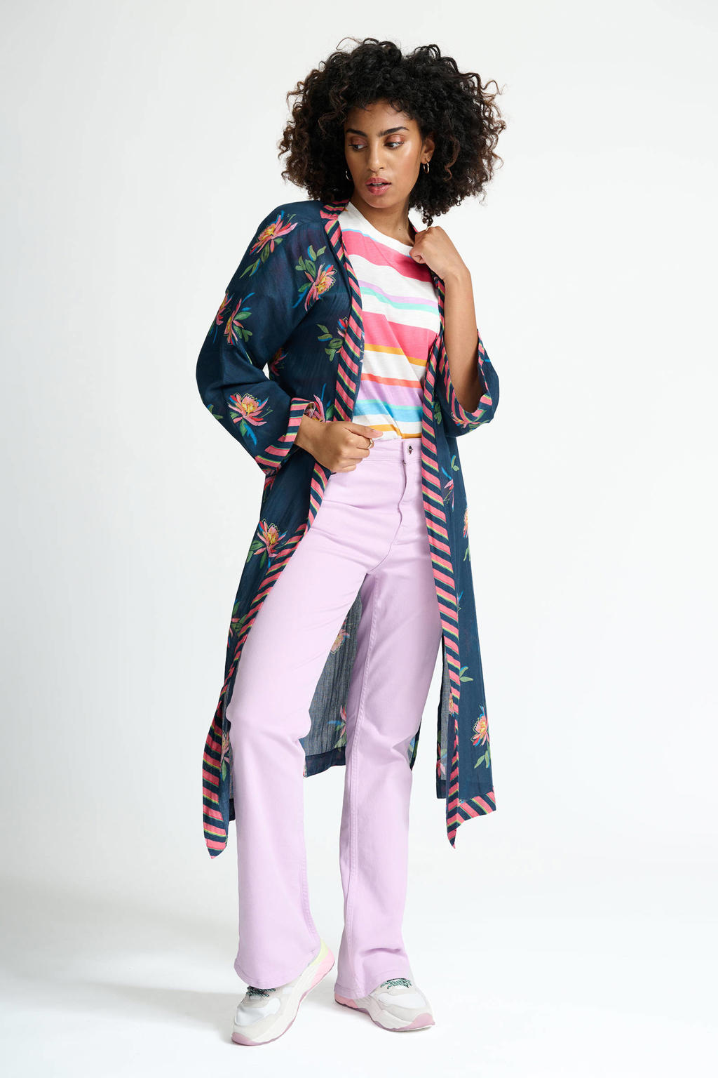 POM Amsterdam high waist flared jeans Kate lila wehkamp