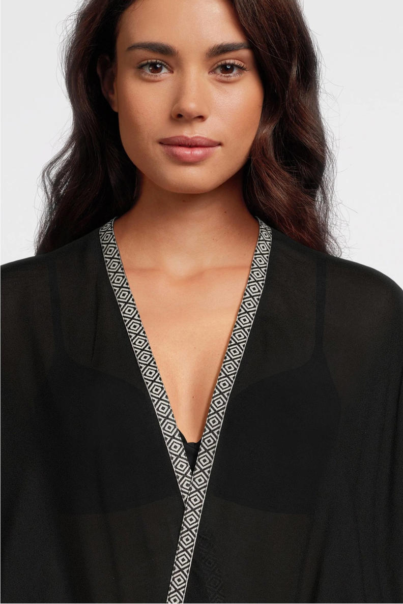 BEACHWAVE kaftan zwart kopen? in huis wehkamp