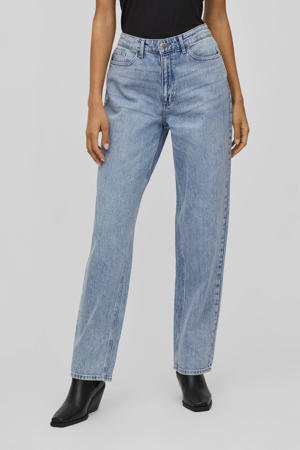 high waist straight fit jeans VIKELLY light blue denim