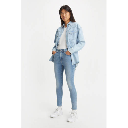 Levi's 721 high waist skinny jeans light blue denim afbeelding
