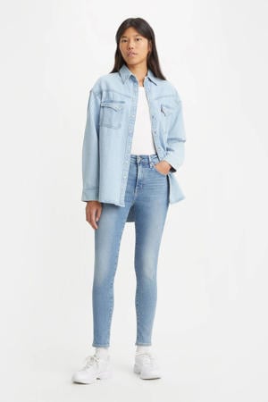 721 high waist skinny jeans light blue denim