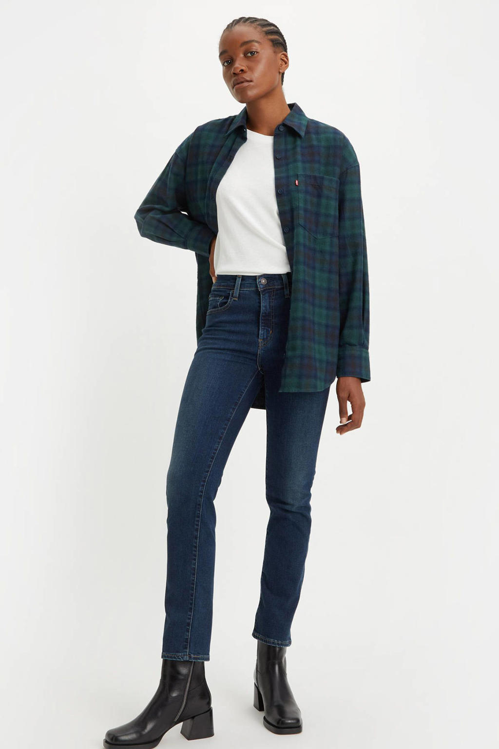 Levi's® Plus 724® HIGH RISE STRAIGHT - Jean droit - blue wave rinse/denim délavé Levi's® Plus 724® HIGH RISE STRAIGHT - Jean droit - blue wave rinse/denim délavé