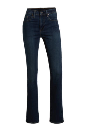 724 high waist straight leg jeans dark blue denim