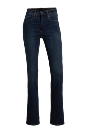 724 high waist straight leg jeans dark blue denim