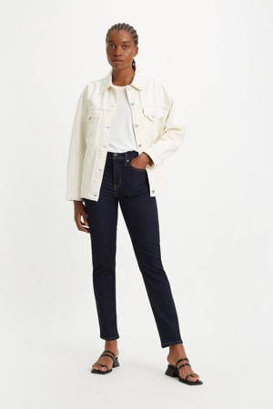 724 high waist straight leg jeans dark blue denim