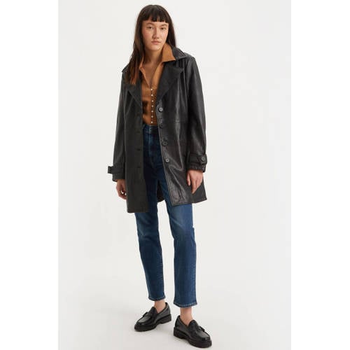 Levi's 724 high waist straight leg jeans dark blue denim afbeelding
