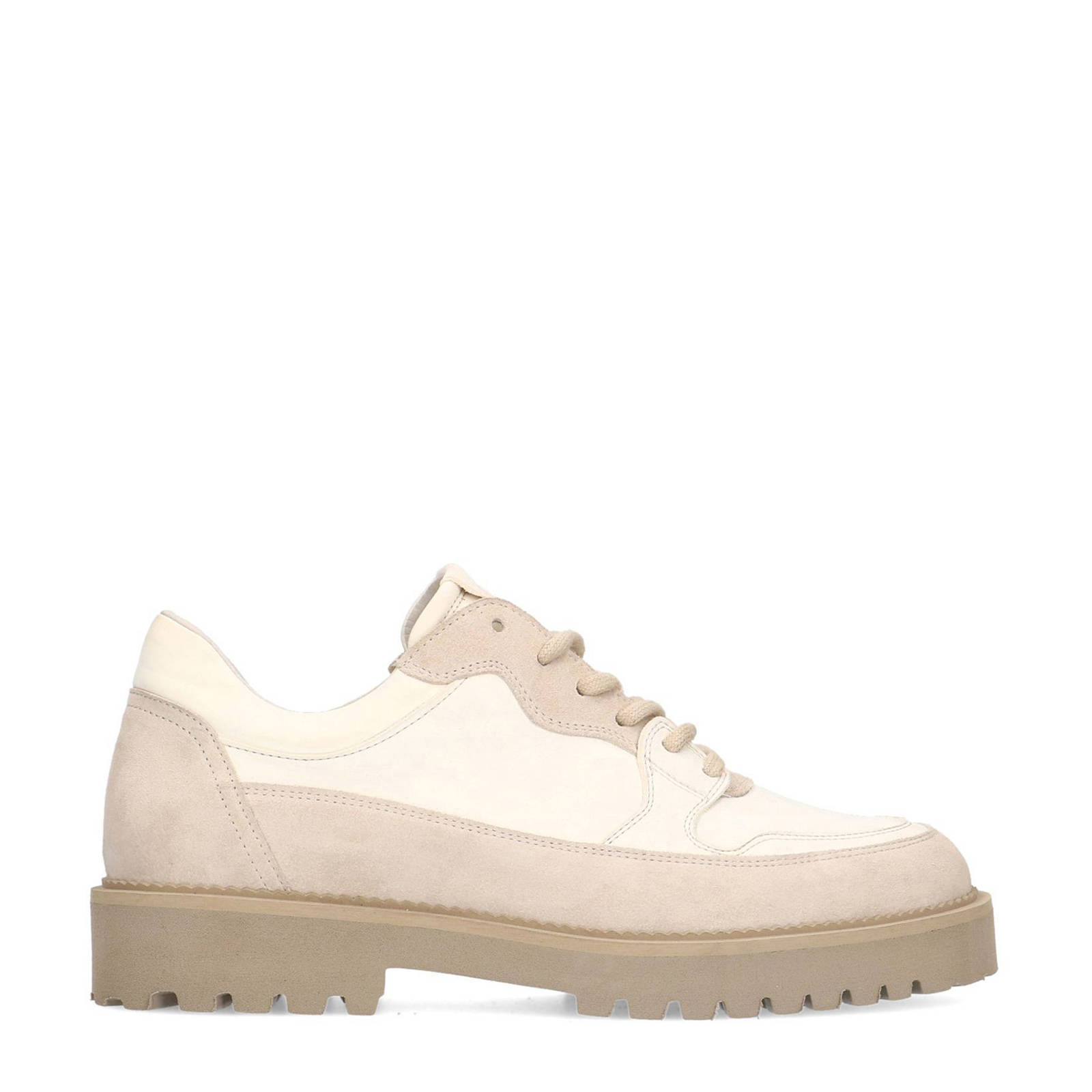 Sacha suede veterschoenen ecru/beige | wehkamp