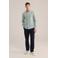 WE Fashion gemêleerd slim fit overhemd blue note