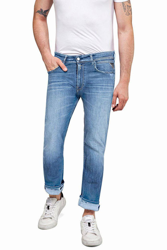 toren Grommen hoofdzakelijk REPLAY straight fit jeans GROVER medium blue | wehkamp