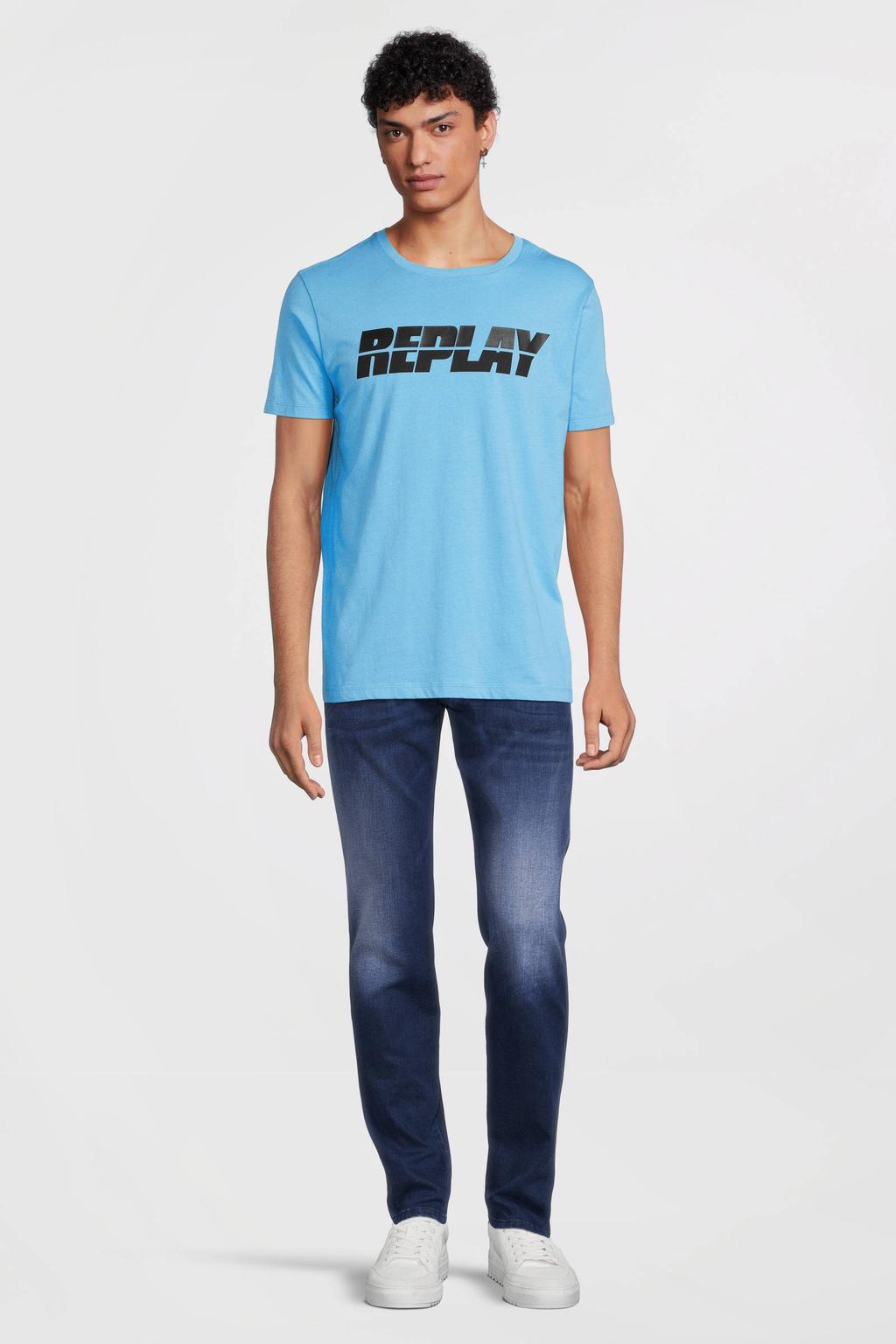 REPLAY slim fit jeans ANBASS hyperflex medium blue