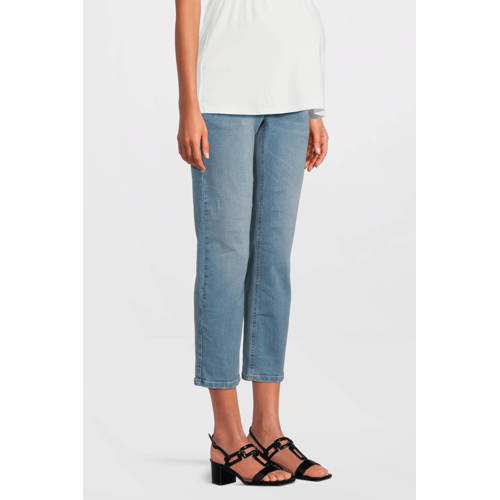 LOVE2WAIT straight leg zwangerschapsjeans light wash afbeelding