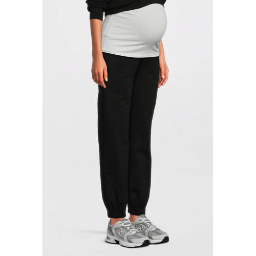 LOVE2WAIT low waist regular fit zwangerschapsjoggingbroek zwart afbeelding