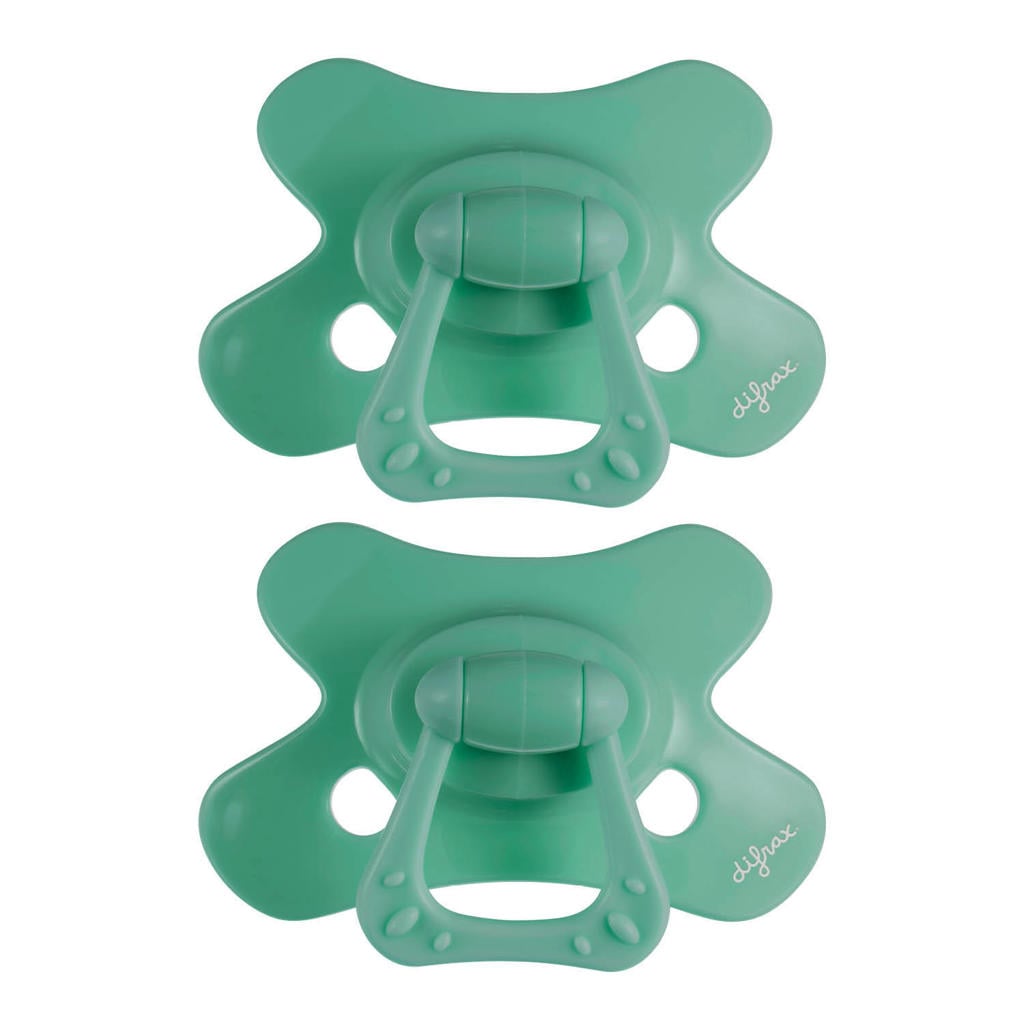 Difrax Natural fopspeen - 12+ Maanden - Groen - 2 st.