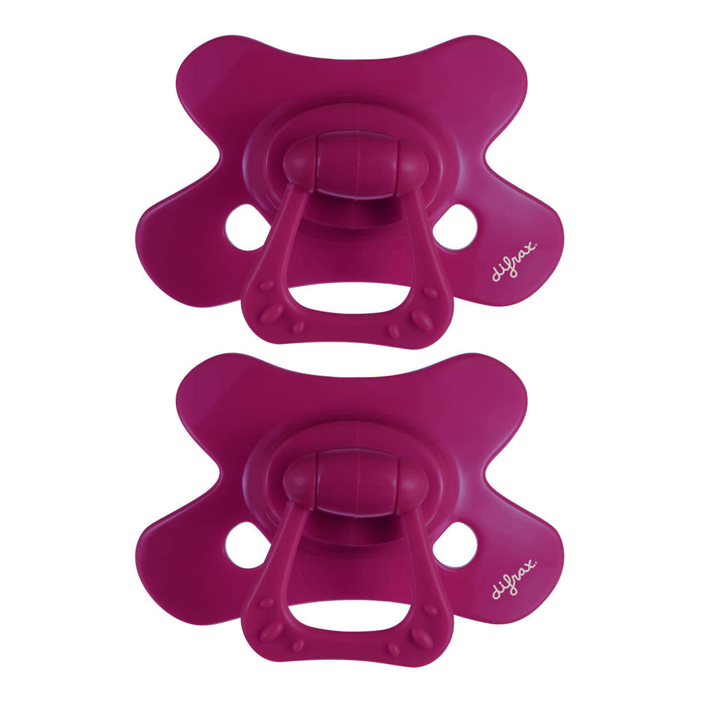 Difrax Difrax - Natural Fopspeen - 12+ Maanden - Paars - 2 st.