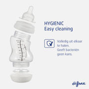 thumbnail: Difrax Brede S-Babyfles Anti Koliek - 310 ml - Lichtbruin - Anti Colic tegen krampjes