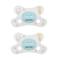 Difrax Natural Fopspeen - 0 tot 6 Maanden - Woezel en Pip - Glow in the Dark - 2 st.