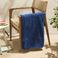 BEACHWAVE strandlaken Palm - donkerblauw (velours) (200x100 cm)