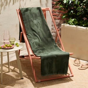 strandlaken Palm - donkergroen (velours) (200x100 cm)
