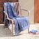 BEACHWAVE strandlaken Edge - blauw (velours) (200x100 cm)