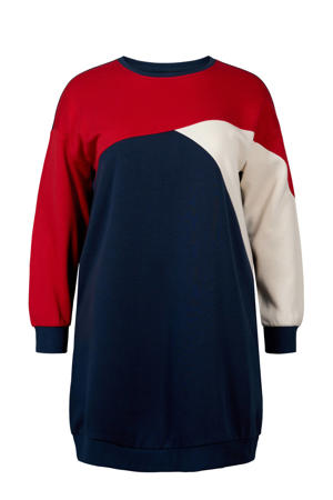 sweater VKATHLEEN donkerblauw/rood/ecru