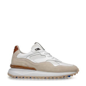 Noppi 18.03  suède sneakers wit/beige