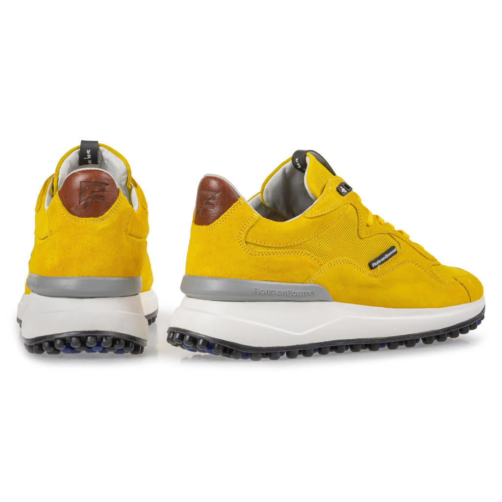 Floris van Bommel Noppi 06.64 suède sneakers geel wehkamp