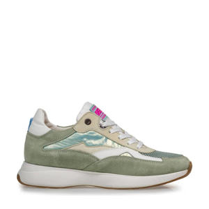Savvi 02.04  suède sneakers groen