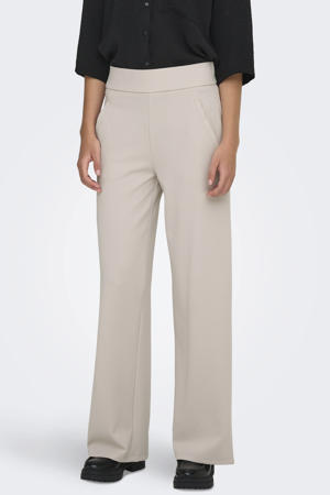 high waist wide leg broek JDYLOUISVILLE beige