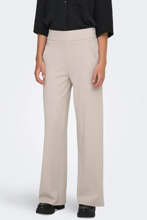 high waist wide leg broek JDYLOUISVILLE beige