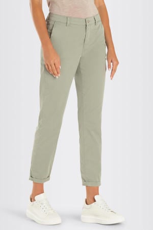 regular fit broek Chino turn up lichtkaki
