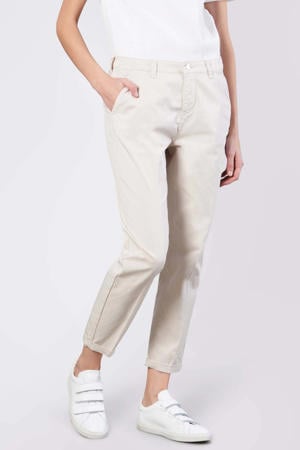 regular fit broek Chino turn up zand