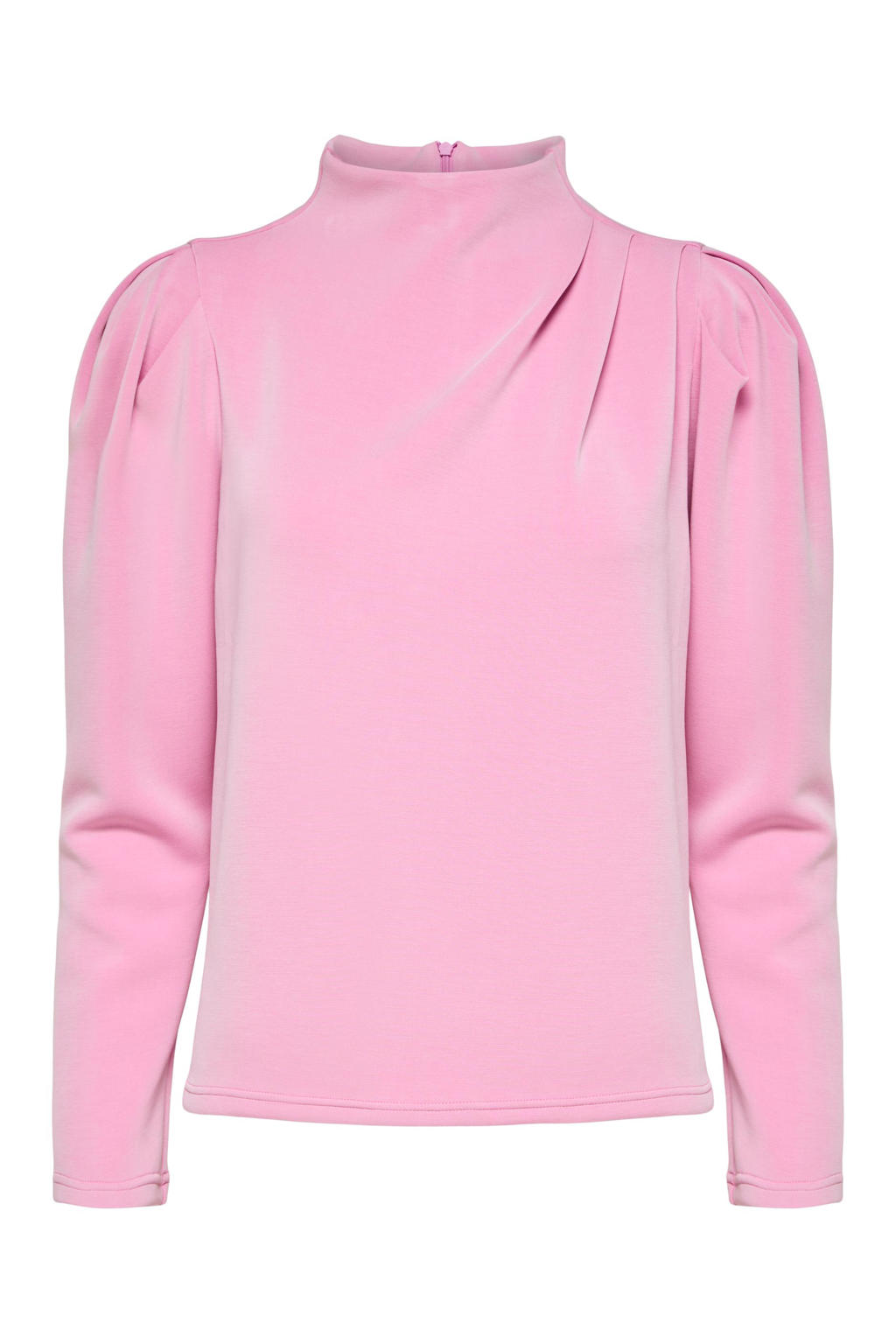 SELECTED FEMME top SLFFENJA  met plooien roze