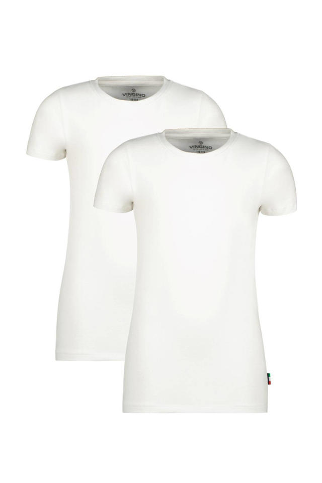 meerderheid aanraken neem medicijnen Vingino basic T-shirt - set van 2 wit | wehkamp