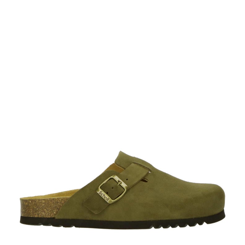 Scholl Olijfhouten slippers, zwart., 44 EU Scholl Olijfhouten slippers, zwart., 44 EU
