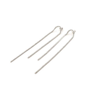rhodium plated oorbellen Bieke