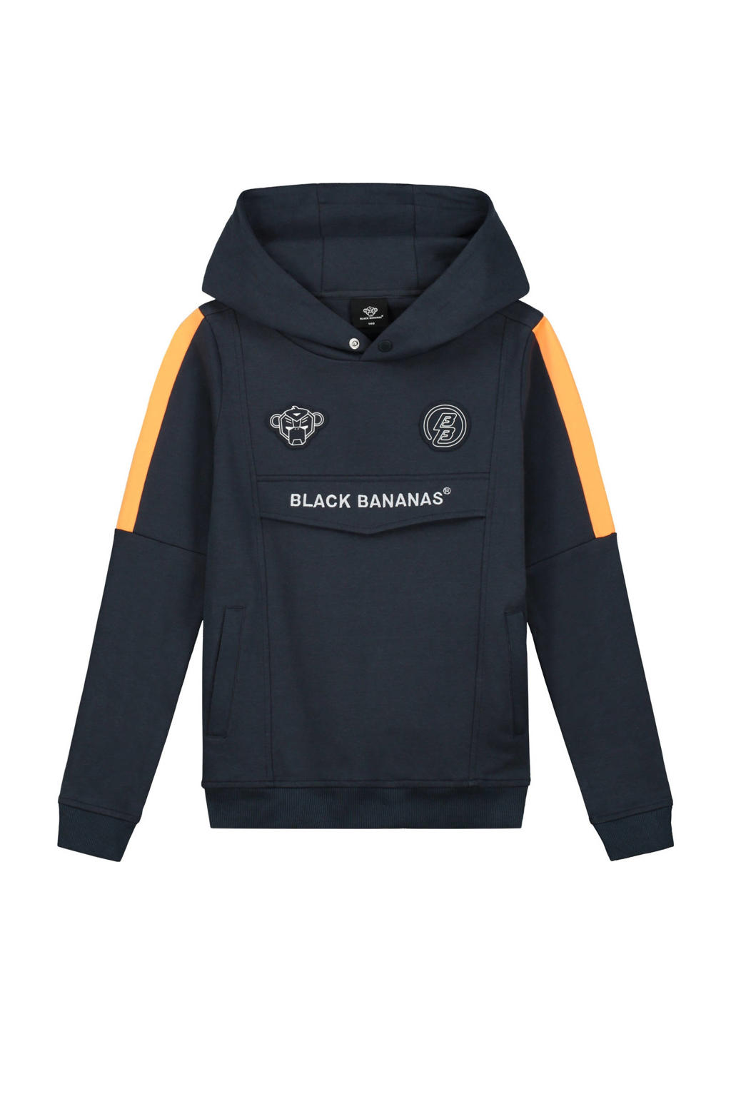 BLACK BANANAS hoodie donkerblauw/oranje