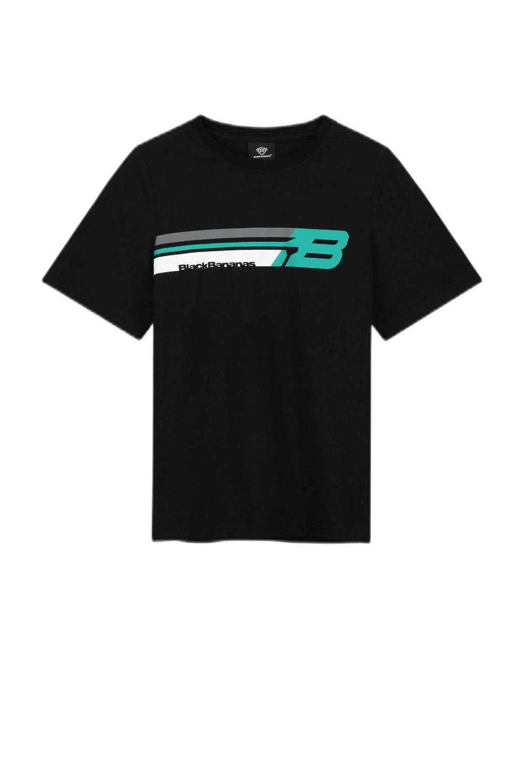 BLACK BANANAS T-shirt met printopdruk zwart