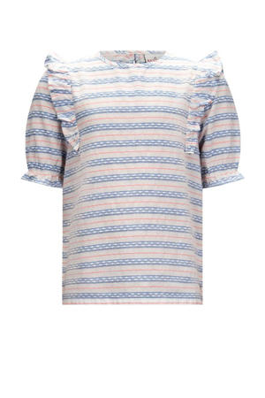 gestreepte top Purdey blauw/offwhite/roze