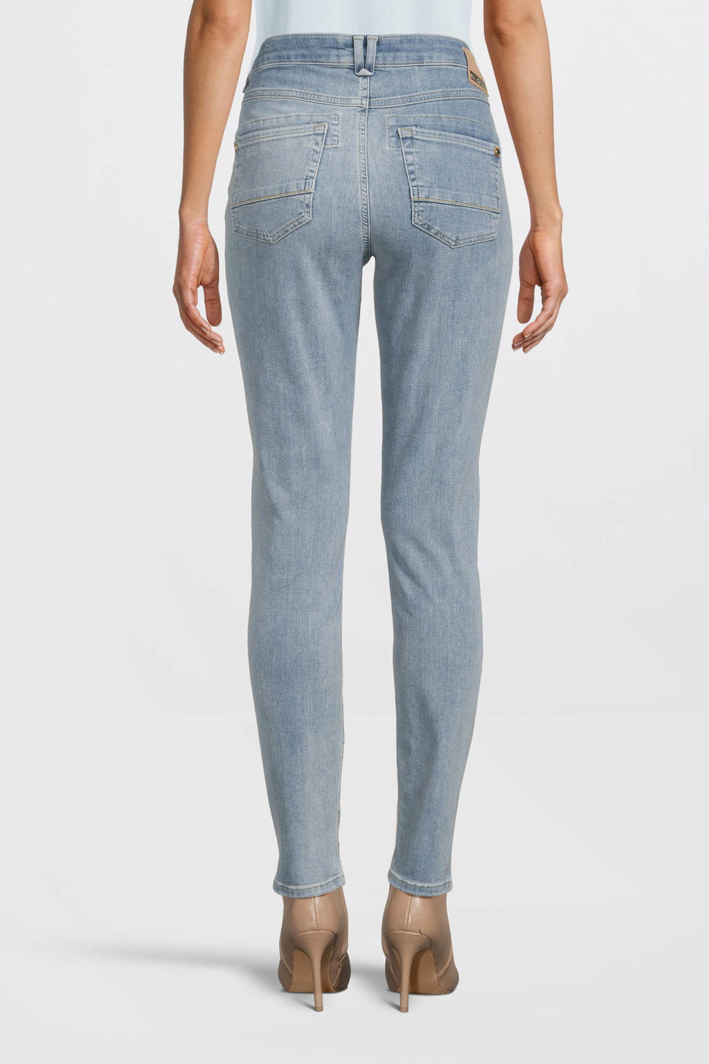 Mos Mosh high waist slim fit jeans Naomi Ida light blue denim | wehkamp