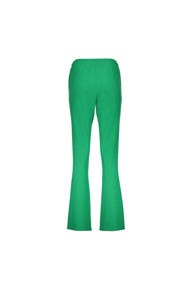 flared broek textuur groen | wehkamp