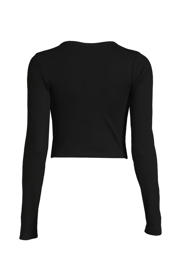 thumbnail: JJXX cropped ribgebreide longsleeve JXFELINE zwart